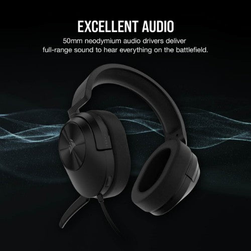 Corsair HS55 STEREO Headset Wired Head-band Gaming Carbon