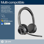 HP Poly Voyager 4320 Microsoft Teams Certified Headset +BT700 dongle +Charging Stand