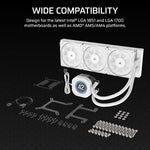 Corsair Nautilus 360 RS Processor All-in-one liquid cooler 12 cm White