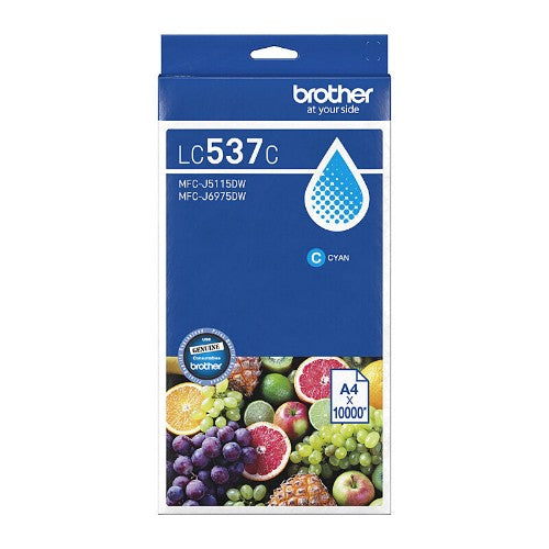 Brother LC537C ink cartridge 1 pc(s) Original Ultra High Yield Cyan