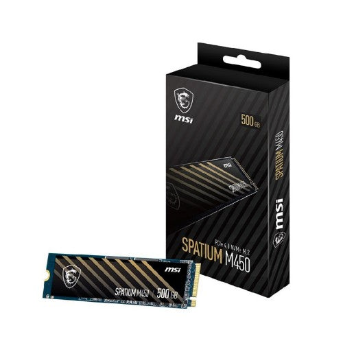 MSI Spatium M450 PCIe 4.0 NVMe M.2 500GB PCI Express 4.0 3D NAND