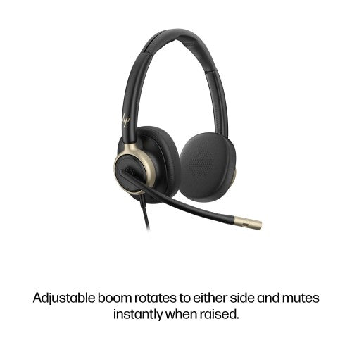 HP Poly Mission 825 Stereo USB Wired Headset