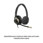 HP Poly Mission 825 Stereo USB Wired Headset
