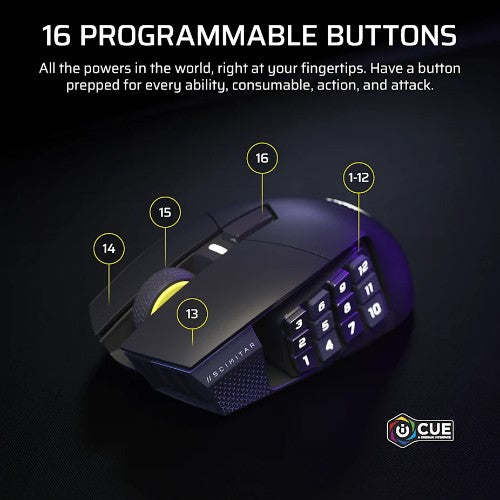 Corsair CH-9314014-AP mouse Gaming Right-hand RF Wireless + Bluetooth Optical 33000 DPI