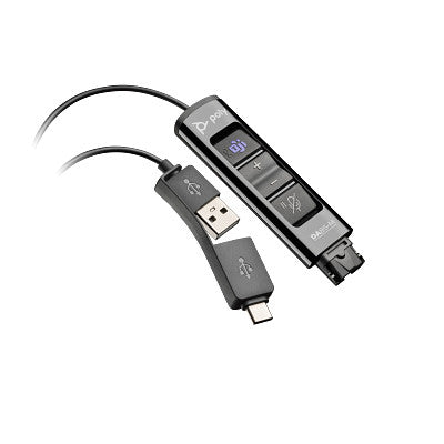 HP Poly DA85-M USB to QD Black Adapter TAA