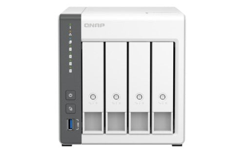QNAP TS-433 NAS Tower ARM Cortex-A55 4 GB 16 TB HDD QNAP Turbo System White