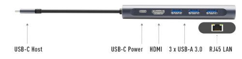 Comsol CMMP08 laptop dock/port replicator Wired USB 3.2 Gen 1 (3.1 Gen 1) Type-C Grey