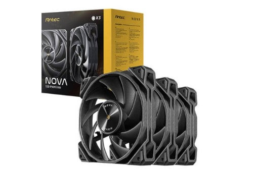 Antec Nova Computer case Fan 12 cm Black 3 pc(s)