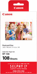 Canon RP-108 Colour Ink + 100 x 148 mm Paper Set, 108 Sheets