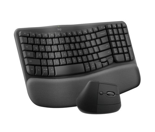 Logitech Wave Keys and Lift Combo keyboard Mouse included Universal Bluetooth QWERTY US English Graphite
