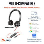 HP Poly Blackwire 3320 Stereo Microsoft Teams Certified USB-C Headset +USB-C/A Adapter