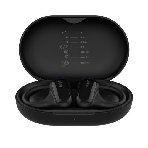 Belkin SoundForm ClearFit Headset True Wireless Stereo (TWS) Ear-hook Calls/Music/Sport/Everyday Bluetooth Black