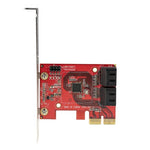 StarTech.com SATA PCIe Card - 4 Port PCIe SATA Expansion Card - 6Gbps - Low Profile Bracket - Stacked SATA Connectors - ASM1164 Non-Raid - PCI Express to SATA Converter