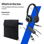 HP Poly Mission 615 Monaural USB Wired Headset