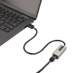 StarTech.com USB 3.0 to Gigabit Ethernet Network Adapter - 10/100/1000 Mbps, USB to RJ45, USB 3.0 to LAN Adapter, USB 3.0 Ethernet Adapter (GbE), 11in Attached Cable, Driverless Install