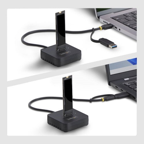 StarTech.com 1USB3-NVME-DOCK storage drive docking station USB 3.2 Gen 2 (3.1 Gen 2) Type-C Black