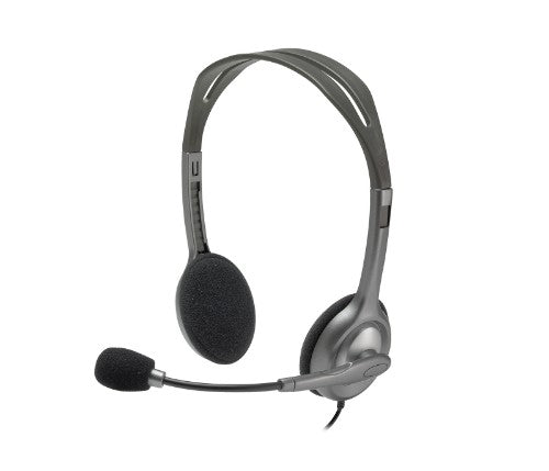 Logitech 981-000459 headphones/headset Wired Head-band Office/Call center Grey, Dark Grey