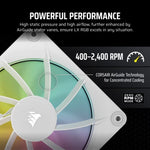 Corsair iCUE LINK LX120 RGB Computer case Fan 12 cm White 1 pc(s)
