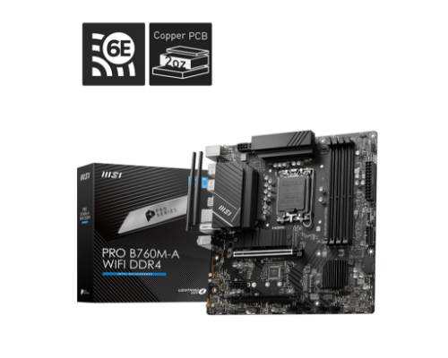 MSI PRO B760M-A WIFI DDR4 motherboard Intel B760 LGA 1700 micro ATX