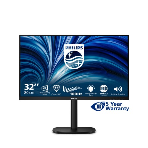 Philips 3000 series 32B2N3500/75 computer monitor 80 cm (31.5") 2560 x 1440 pixels Quad HD LCD Black