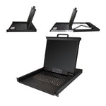StarTech.com Rackmount KVM Console - Single Port VGA KVM with 19" LCD Monitor for Server Rack - Fully Featured Universal 1U LCD KVM Drawer w/Cables & Hardware - USB Support - 50,000 MTBF