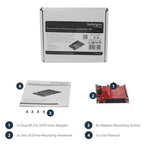 StarTech.com M.2 to SATA Adapter for M.2 SATA SSDs, Dual Slot M2 Drive Host Adapter/Converter with RAID Support, 2.5-Inch Drive Form Factor, TAA