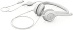 Logitech 981-001287 headphones/headset Wired Head-band Office/Call center USB Type-A White