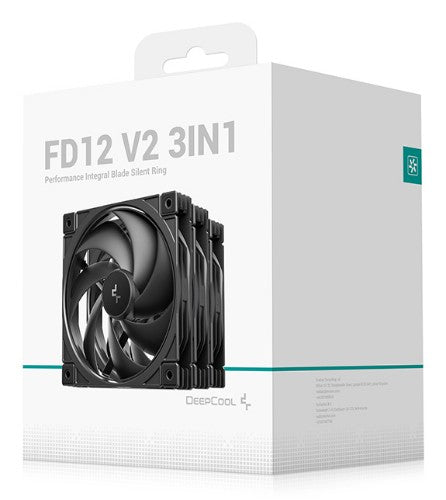 DeepCool FD12 V2 Computer case Fan 12 cm Black 4 pc(s)