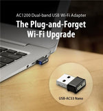ASUS USB-AC53 Nano WLAN 867 Mbit/s