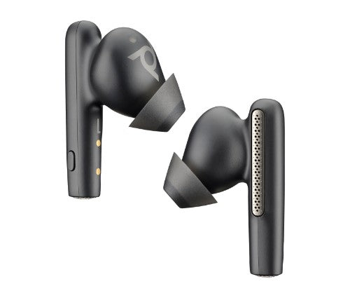 HP Poly Voyager Free 60+ UC Carbon Black Earbuds +BT700 USB-C Adapter +Touchscreen Charge Case