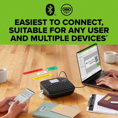 DYMO LabelManager Executive 640 CB Portable Label Printer Kit with Carry Case and 3 Label Cassettes | Compact QWERTY Label Maker | Bluetooth & USB Connectivity | Compatible with D1 Labels
