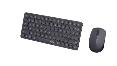 Rapoo 9010M keyboard Mouse included Office RF Wireless + Bluetooth QWERTZ Black