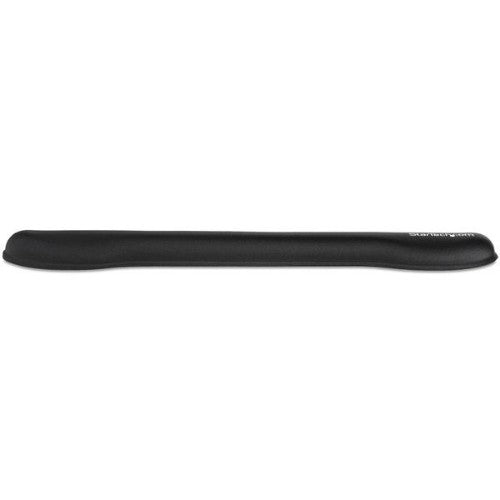 StarTech.com Foam Keyboard Wrist Rest for Ergonomic Typing Support - Padded Non-Slip Keyboard Cushion - Laptop or Desktop Computer Keyboard Wrist, Hand & Arm Rest - Soft Black Nylon Rest Pad - TAA