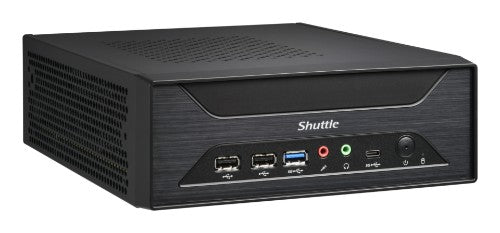 Shuttle XPC slim Barebone XH810 - S1851, Intel H810, 1xDP, 2xHDMI, 3x COM (RS232) , 2x Intel LAN,2x2.5", 8x USB, 3x M.2, 24/7 permanent operation