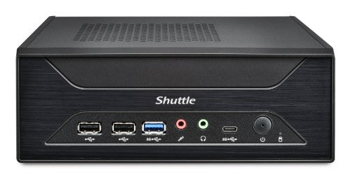 Shuttle XPC slim Barebone XH810 - S1851, Intel H810, 1xDP, 2xHDMI, 3x COM (RS232) , 2x Intel LAN,2x2.5", 8x USB, 3x M.2, 24/7 permanent operation