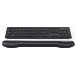 StarTech.com Foam Keyboard Wrist Rest for Ergonomic Typing Support - Padded Non-Slip Keyboard Cushion - Laptop or Desktop Computer Keyboard Wrist, Hand & Arm Rest - Soft Black Nylon Rest Pad - TAA