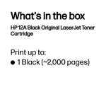 HP 12A Black Original LaserJet Toner Cartridge