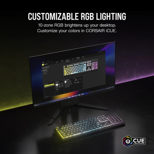 Corsair K55 CORE RGB keyboard Gaming USB QWERTY US International Grey