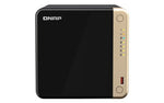 QNAP TS-464 NAS Tower Intel® Celeron® N5095 8 GB DDR4 16 TB HDD QNAP Turbo System Black, Gold