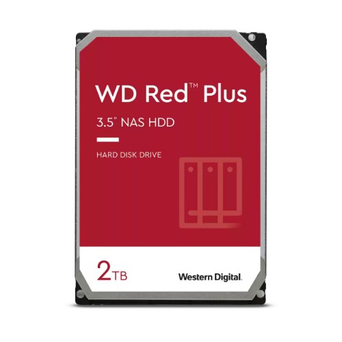 Western Digital Red Plus internal hard drive 2 TB 5400 RPM 64 MB 3.5" Serial ATA