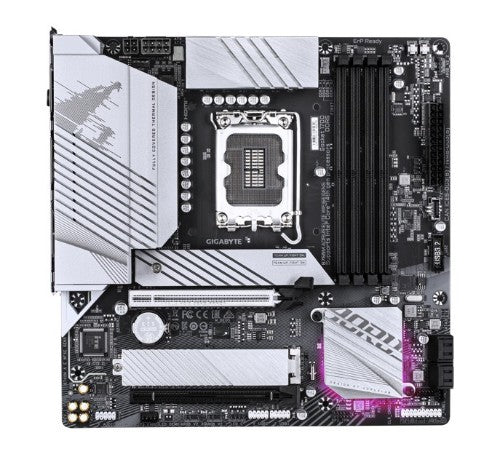 GIGABYTE B760M AORUS ELITE WIFI6E GEN5 Motherboard - Supports 14th Gen. Intel Core CPUs, 12+1+1 phases VRM, up to 5600MHz DDR5, 2xPCIe 4.0 M.2, Wi-Fi 6E, 2.5 GbE LAN, USB 3.2 Gen 2x2