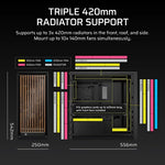 Corsair FRAME 5000D WOOD RS Midi Tower Black, Walnut