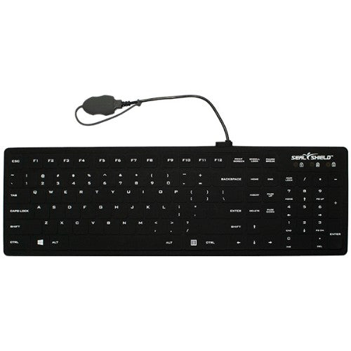 Seal Shield Seal Silk Pro keyboard Industrial USB QWERTY US English Black