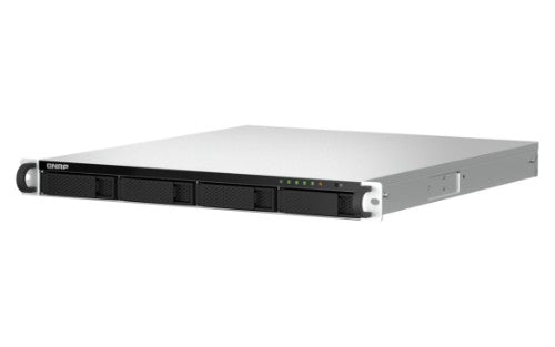 QNAP TS-464U-RP NAS Rack (1U) Intel® Celeron® N5095 8 GB DDR4 0 TB QNAP Turbo System Aluminium, Black