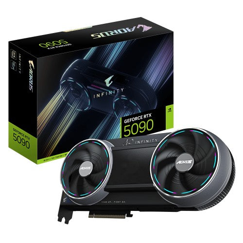 GIGABYTE AORUS GeForce RTX 5090 INFINITY 32G Graphics Card - 32GB GDDR7, 512bit, PCI-E 5.0, 2730MHz Core Clock, 3 x DP 2.1b, 1 x HDMI 2.1b, DLSS 4, GV-N5090AORUS IF-32GD