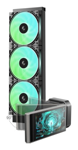 DeepCool LT360 VISION ARGB Processor Liquid cooling kit 12 cm Black 1 pc(s)