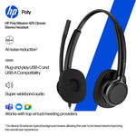 HP Poly Mission 425 Stereo USB Wired Headset Classic