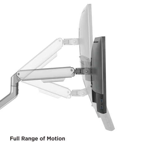 Brateck Counterbalance Monitor Arm 81.3 cm (32") Graphite Desk
