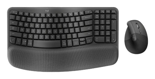 Logitech Wave Keys and Lift Combo keyboard Mouse included Universal Bluetooth QWERTY US English Graphite
