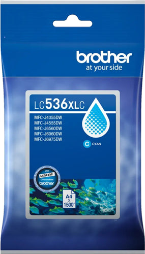 Brother LC536XLC ink cartridge 1 pc(s) Original High (XL) Yield Cyan